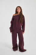 Studded burgundy set