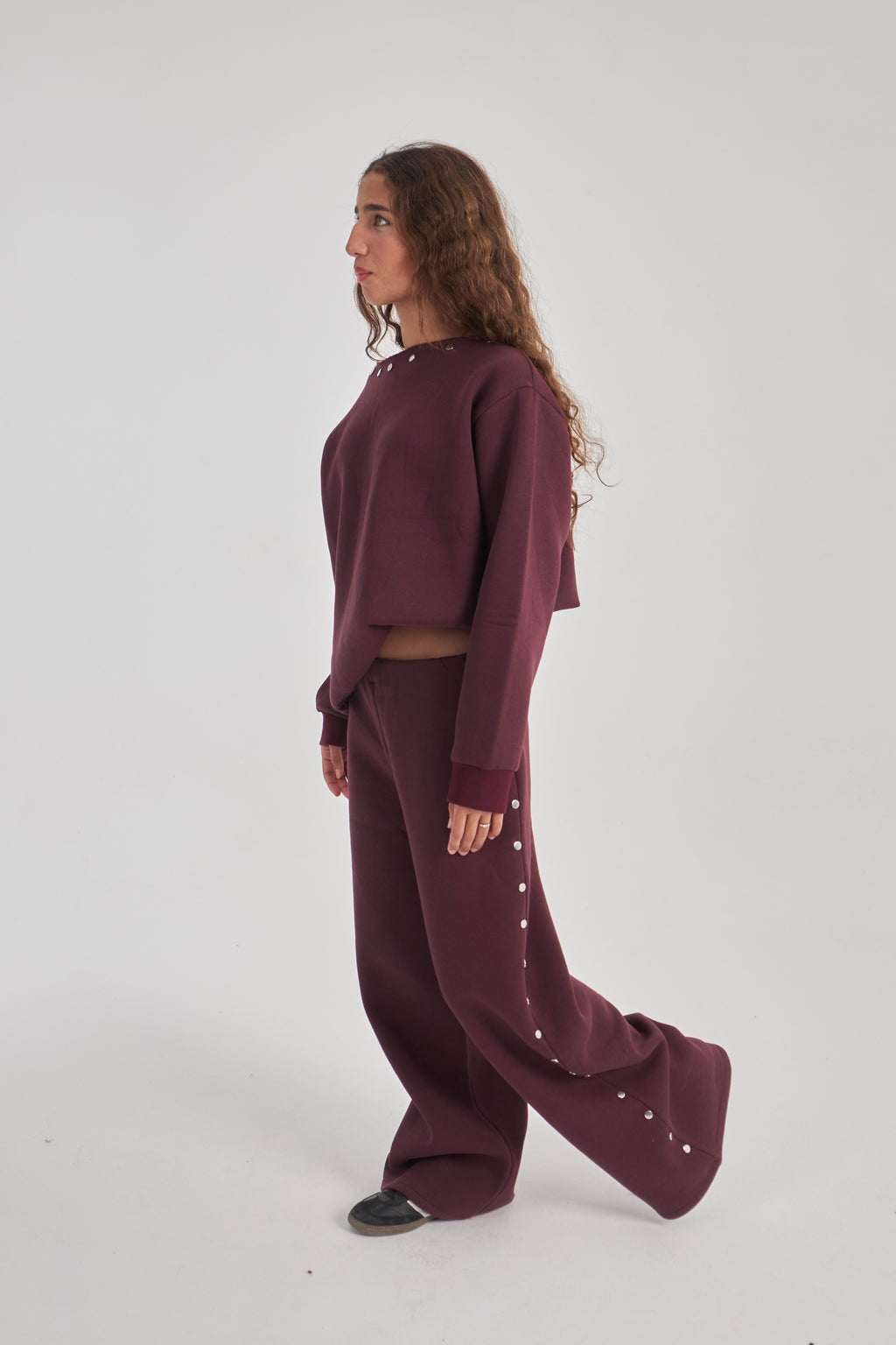 Studded burgundy set