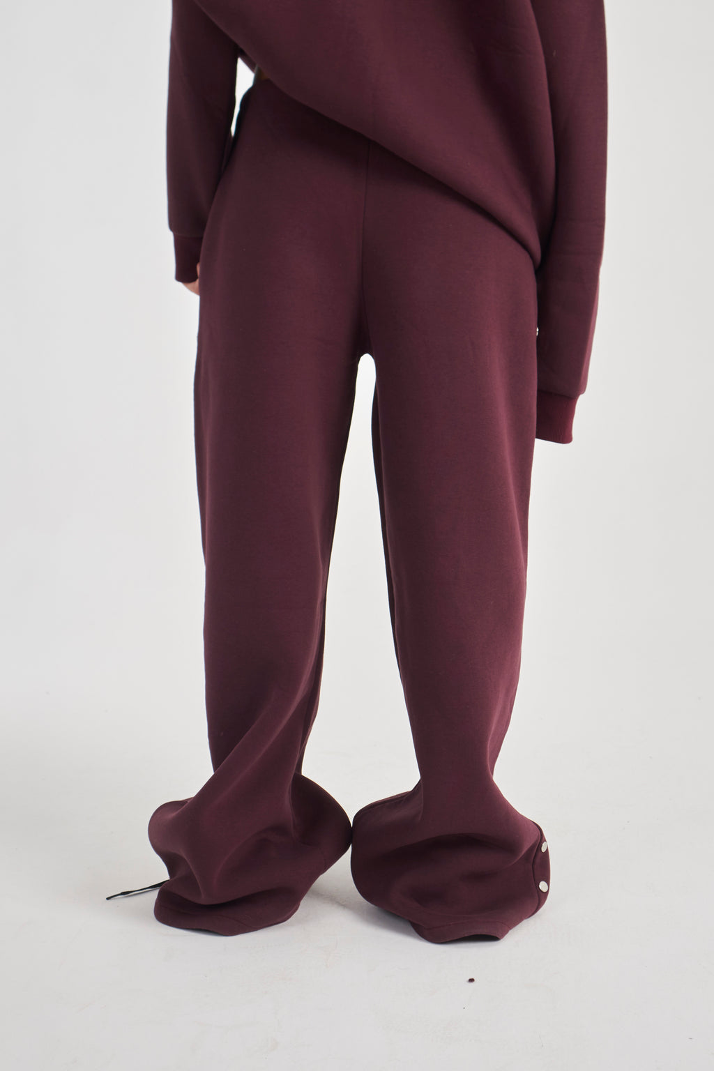 Studded burgundy sweatpants