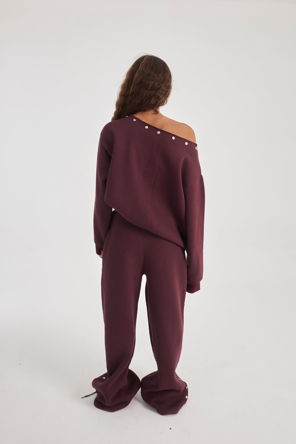 Studded burgundy set