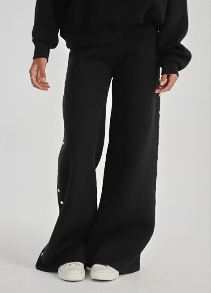 Studded black sweatpants